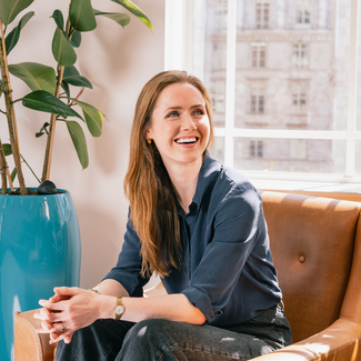 Headshot of Annie Saunders, Principal at Erevena
